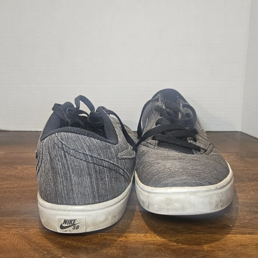 Size 12 - Nike SB Check Solarsoft Canvas Black White